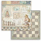 Stamperia, Double-Sided Paper Pad 12"X12" 22/Pkg, Alice In Woderland & The Looking Glass
