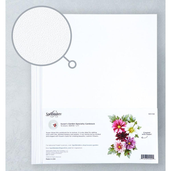 Spellbinders Specialty Cardstock 10/Pkg, Susan's Garden - Stippled