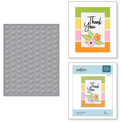 Spellbinders Embossing Folder, Heart & Soul