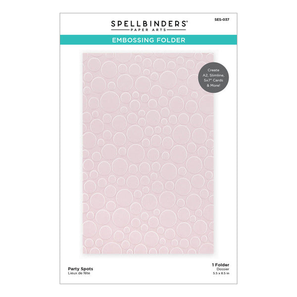 Spellbinders, Embossing Folder from the Birthday Celebrations Collection, Party Spots