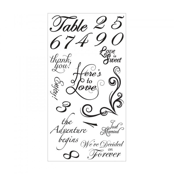 Sizzix, Sentiments & Table Numbers, Clear Stamps - Scrapbooking Fairies