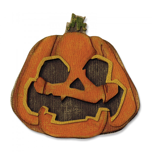 Sizzix, Thinlits Die Set, Layered Jack-O-Lantern 10Pk - Scrapbooking Fairies
