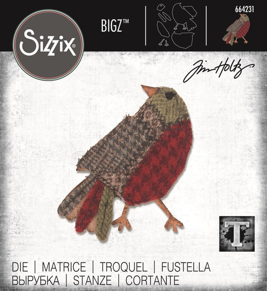 Sizzix Bigz Die By Tim Holtz, Patchwork Bird