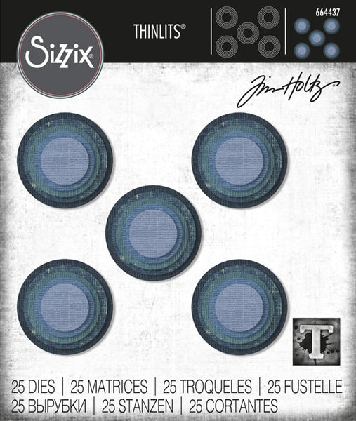 Sizzix Thinlits Dies By Tim Holtz, Stacked Circles (25pk) (#664437)