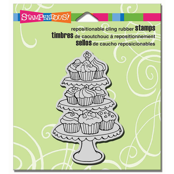 Stampendous, Cupcake Tiers Cling Stamp - Scrapbooking Fairies