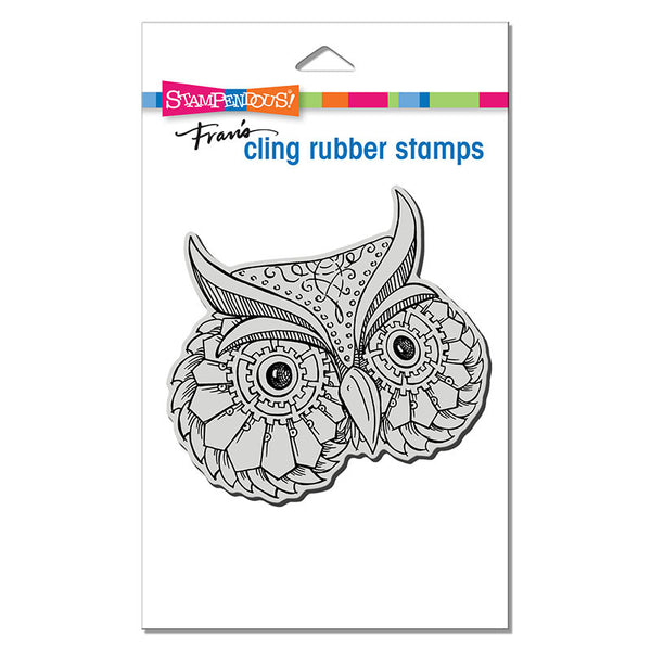 Stampendous Cling Stamp, Cling Metallic Owl