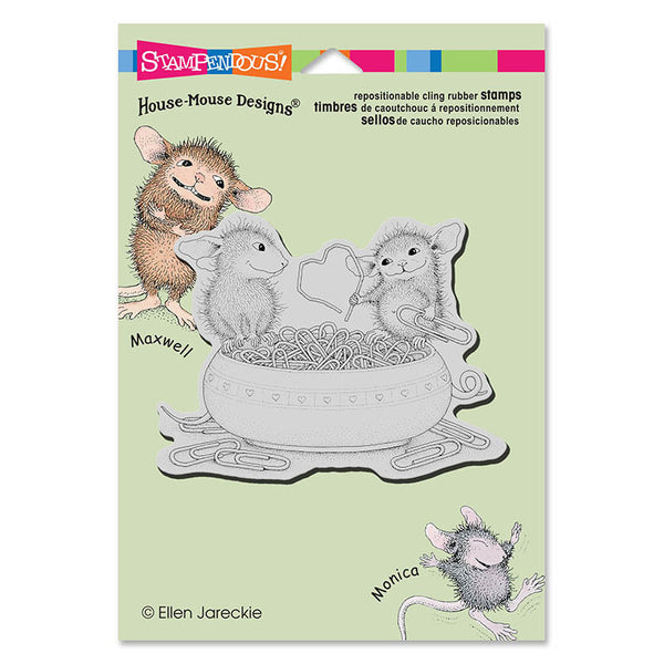 Stampendous, Paper Clip Heart Cling Stamp - Scrapbooking Fairies