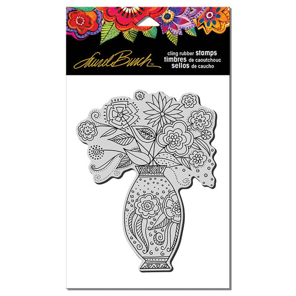 Stampendous, Floral Vase Cling Stamp - Scrapbooking Fairies
