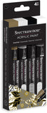 Spectrum Noir, Acrylic Paint Marker Set 4/Pkg, Essential (4pc)