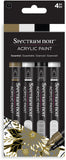 Spectrum Noir, Acrylic Paint Marker Set 4/Pkg, Essential (4pc)