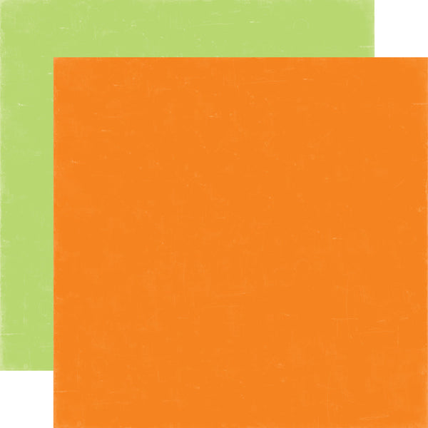 Echo Park, Summer Party, Double-Sided Solid Cardstock 12"X12", Orange/Green