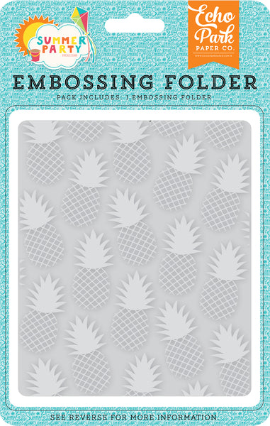 Echo Park Paper, Summer Party, Embossing Folder 5"X5.875", Pineapple