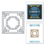 Spellbinders Shapeabilities Dies By Lene Lok, Chinese Knot Frame 2.3" To 4.15"