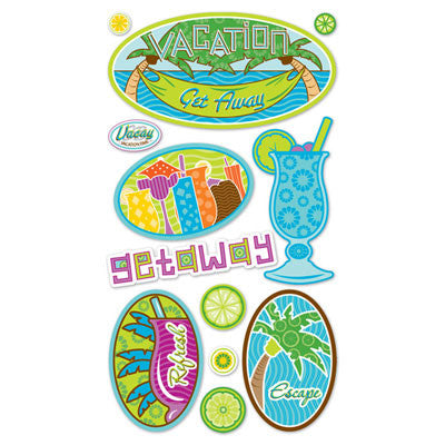 Spring Break Sticko Metallic Sticker - Scrapbooking Fairies