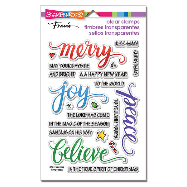 Stampendous, Perfectly Clear Stamps, Merry Words