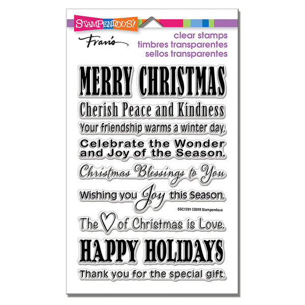 Stampendous, Perfectly Clear Stamps, Holiday Wishes