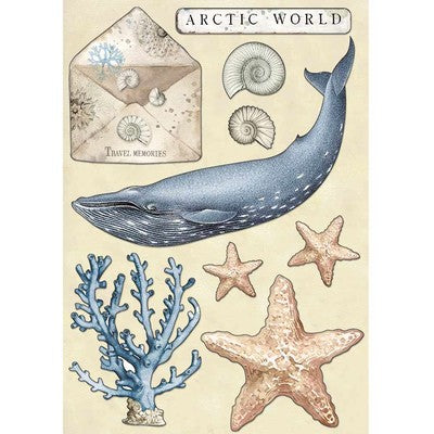 Stamperia A5 Colored Wooden Shapes A5, Arctic Antarctic - Arctic World