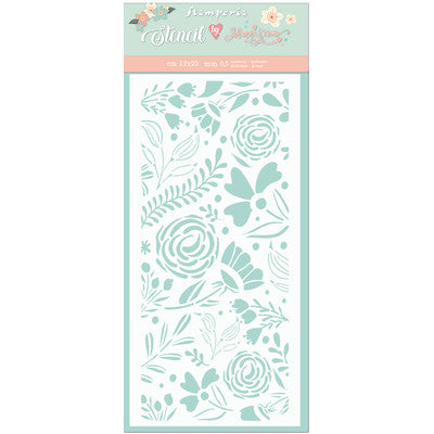 Stamperia Stencil 4.72"X9.84", Big Roses, Love Story
