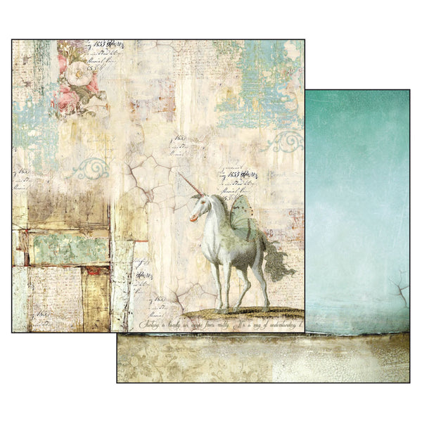 Stamperia, Double-Sided Cardstock 12"X12", Wonderland Unicorn