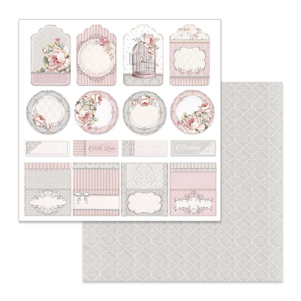 Stamperia Double-Sided Cardstock 12"X12", Wedding Tag & Placeholder