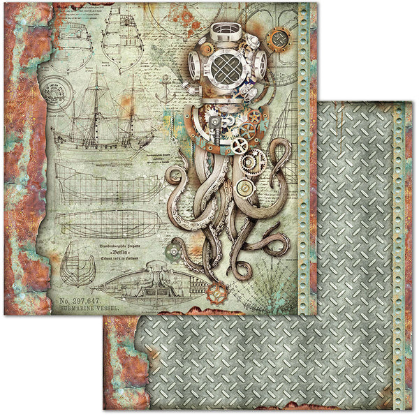 Stamperia Double-Sided Cardstock 12"X12", Octopus