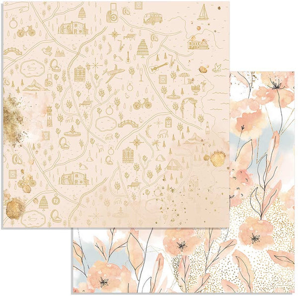 Stamperia Double-Sided Cardstock 12"X12", Watercolor Flowers, Love Story