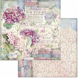 Stamperia Double-Sided Paper Pad 12"X12" 10/Pkg, Hortensia, 10 Designs/1 Each
