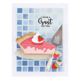Spellbinders, 6"x6" Stencil, Pie Perfection Collection, Picnic Checkerboard