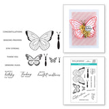 Spellbinders Clear Stamp Set By Bibi Cameron, Butterfly Sentiments- Bibi's Butterflies (STP-081)