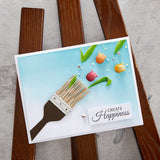 Spellbinders Clear Acrylic Stamps By Vicky Papaioannou, Paint Your World Sentiments (STP-104)