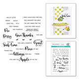Spellbinders Clear Stamp Set By Tina Smith, Perfect Pie Sentiments & Fillings -Pie