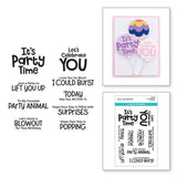 Spellbinders, Clear Stamp Set from the Birthday Celebrations, It's Party Time (STP-120)