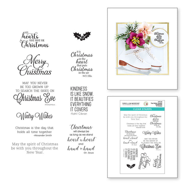 Spellbinders Clear Stamp Set By Susan Tierney-Cockburn, The Winter Garden Sentiments