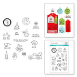Spellbinders Clear Acrylic Stamps, Handmade Gift Tags - Tinsel Time (STP-142) - Scrapbooking Fairies
