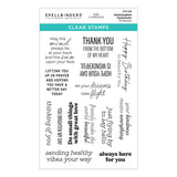 Spellbinders Clear Acrylic Stamps By Bibi Cameron, Hummingbird Sentiments (STP-169)