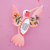Spellbinders Clear Acrylic Stamps By Bibi Cameron, Hummingbird Sentiments (STP-169)