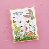Spellbinders Clear Acrylic Stamps By Bibi Cameron, Hummingbird Sentiments (STP-169)