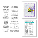 Spellbinders Clear Acrylic Stamps By Bibi Cameron, Hummingbird Sentiments (STP-169)