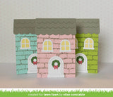 Lawn Fawn, Lawn Cuts Custom Craft Die, Scalloped Treat Box Winter House Add-On