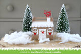 Lawn Fawn, Lawn Cuts Custom Craft Die, Scalloped Treat Box Winter House Add-On