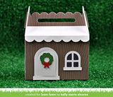 Lawn Fawn, Lawn Cuts Custom Craft Die, Scalloped Treat Box Winter House Add-On