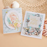Spellbinders Glimmer Hot Foil Plate & Die, The Seahorse Kisses Collection by Dawn Wolesalagle, Seahorse Kisses Sentiments (GLP-372)