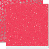 Lawn Fawn, Let It Shine Snowflakes Foiled Double-Sided Cardstock 12"X12", Shiver