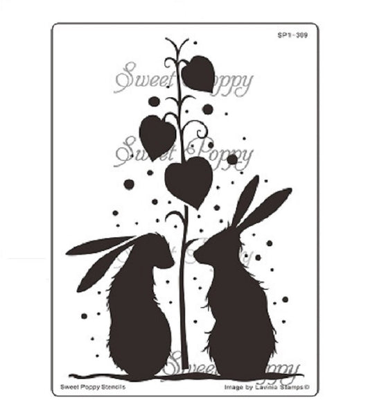 Sweet Poppy Stencil, Shower of Love, Stainless Steel