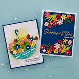 Spellbinders Etched Dies By Vicki Papaioannou, Umbrella Bloom- Showered In Love (S5-554)