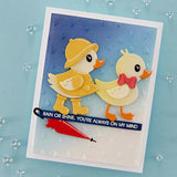 Spellbinders Etched Dies By Vicki Papaioannou, Duck W/Umbrella- Showered In Love (S4-1261)