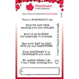 Creative Expressions, Woodware Clear Stamp 4"X6", Singles Long Tag Wishes