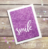 Impression Obsession,  Cover-a-Card, Layered Roses Background, Rubber Stamp