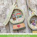 Lawn Fawn, Lawn Cuts Custom Craft Die, Snow Globe Gift Tag (LF2056)