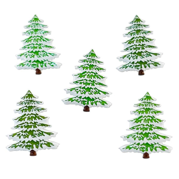 Shape Brads 12/Pkg, Snow Tree